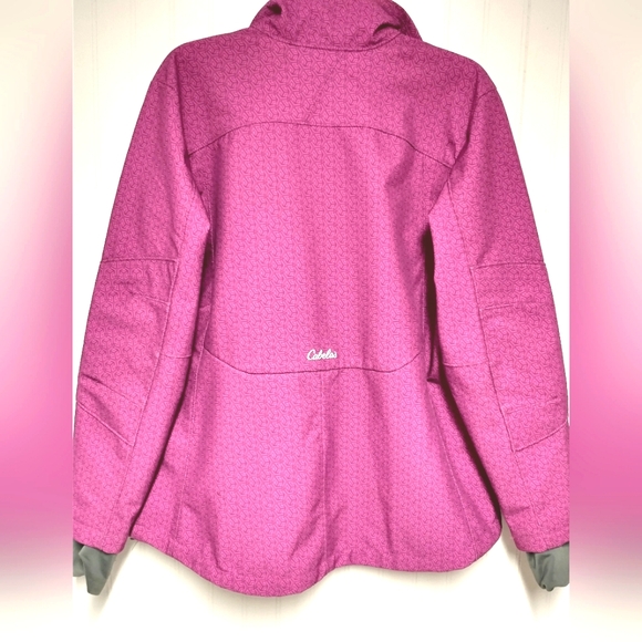 Women's Cabela's Soft Lined Zip Front Jacket Pink Multi Pockets Size Large - Picture 2 of 10